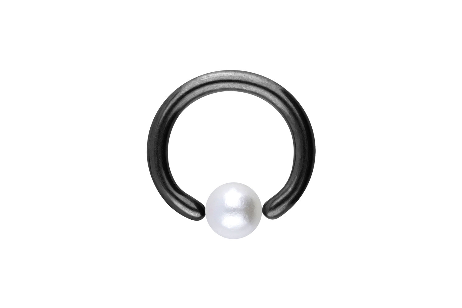 Chirurgenstahl Klemmkugelring Piercing SYNTHETISCHE PERLE